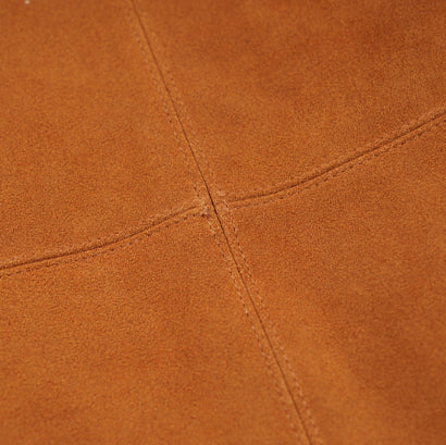 SUEDE FRENCH CAR COAT - CAMEL