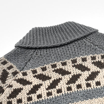 THUNDERBIRD COWICHAN CARDIGAN - GREY