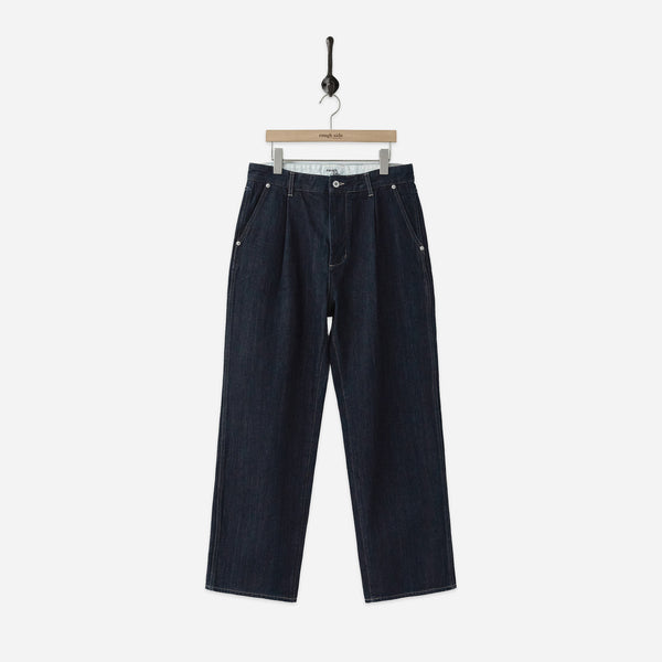 Rough Side Drape Denim Pants - One Wash