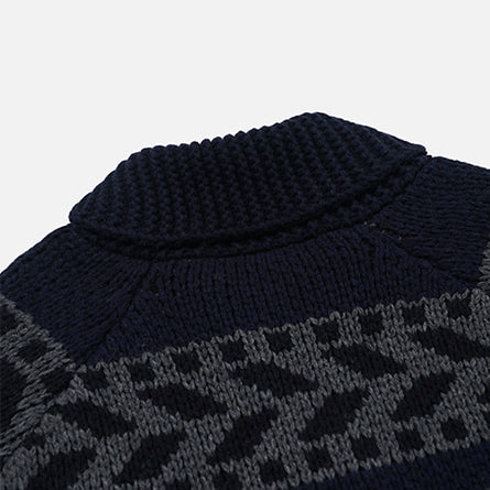 THUNDERBIRD COWICHAN CARDIGAN - NAVY