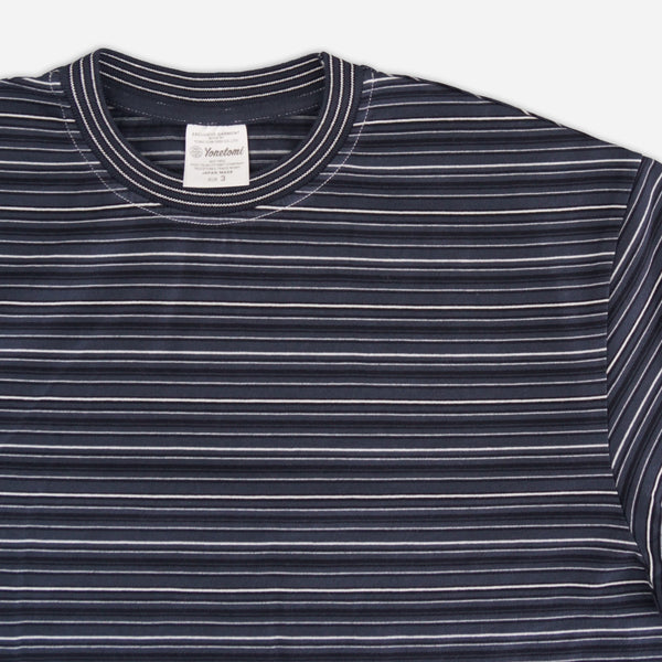 RANDOM BORDER T-SHIRT - BLACK/NAVY
