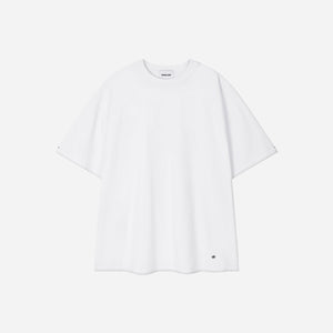 Anglan - LAYERED ESSENTIAL LOGO T-SHIRT - WHITE -  - Main Front View