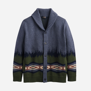 Pendleton - Pendleton Mountain Cotton Cardigan - Blue -  - Main Front View