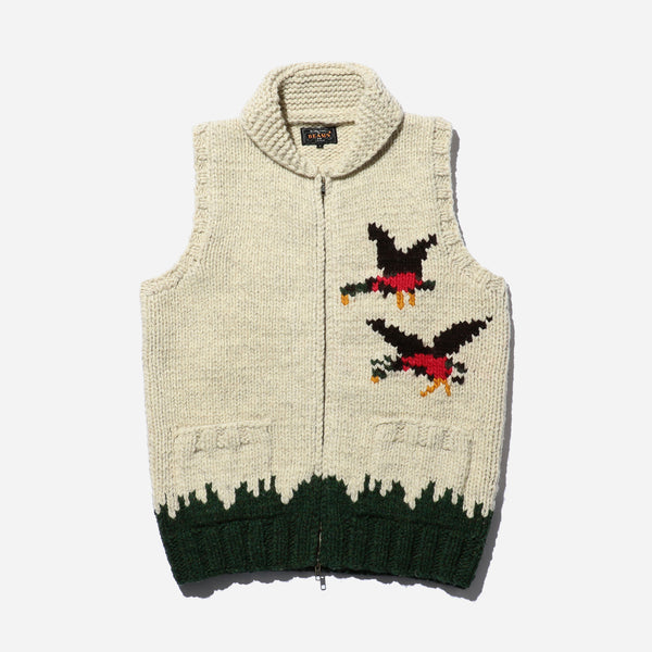 COWICHAN DUCK WOOL GILET - OATMEAL