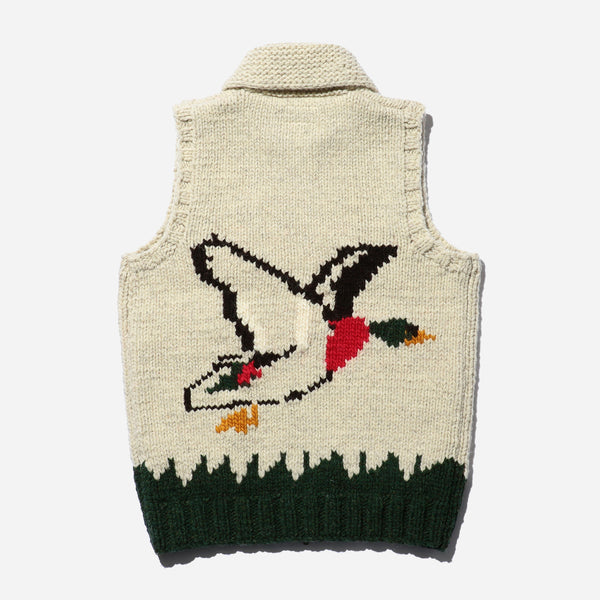 COWICHAN DUCK WOOL GILET - OATMEAL
