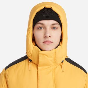 Timberland - VINTAGE RECYLCED DOWN HOODED JACKET - YELLOW/BLACK -  - Alternative View 1