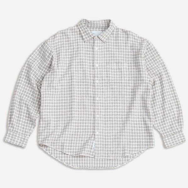 SEAM FLANNEL SHIRT - WHITE