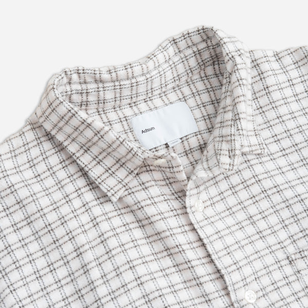 SEAM FLANNEL SHIRT - WHITE