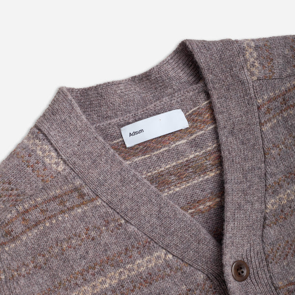 NORDIC CARDIGAN - BROWN