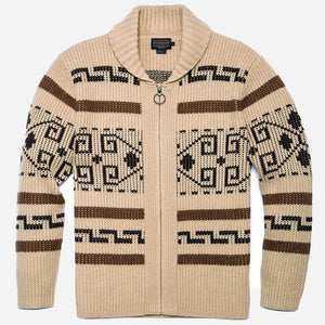 Pendleton - Pendleton Original Westerley Sweater - Tan Brown -  - Main Front View