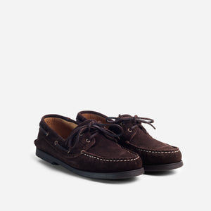 Arrow Moccasin Company - Arrow Moccasin Gloucester Boat Shoe Suede - Brown -  - Alternative View 1