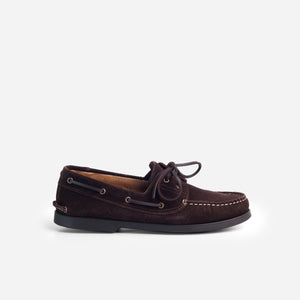 Arrow Moccasin Company - Arrow Moccasin Gloucester Boat Shoe Suede - Brown -  - Main Front View