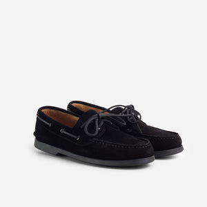 Arrow Moccasin Company - Arrow Moccasin Gloucester Boat Shoe Suede - Black -  - Alternative View 1