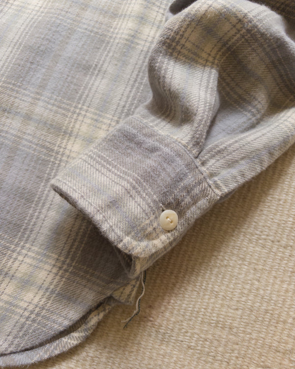WASHED FLANNEL WORK SHIRT - LATE FROST