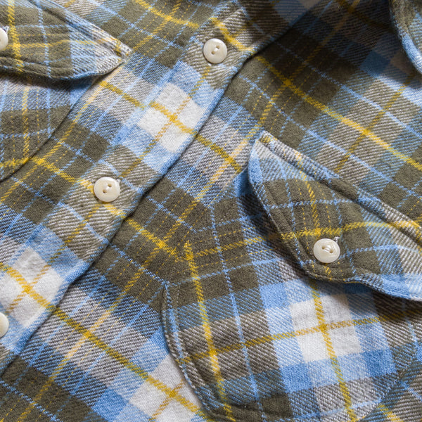 WASHED FLANNEL WORK SHIRT - GOLD REVINE