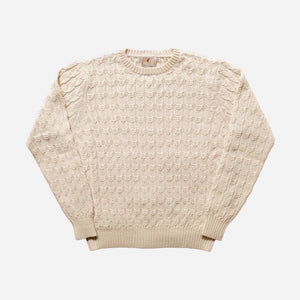 Wythe - Wythe Highland Wool Cableknit Sweater - Cream -  - Main Front View