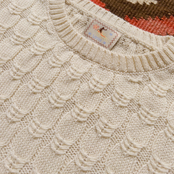 Wythe Highland Wool Cableknit Sweater - Cream