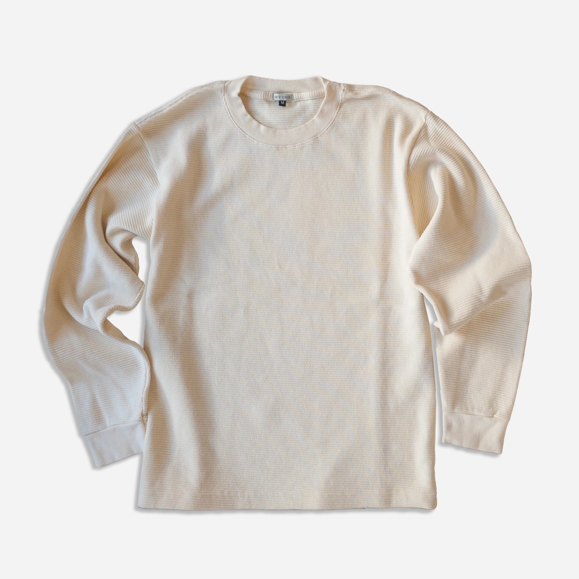 Wythe WAFFLE THERMAL LONG SLEEVE TEE - CREAM - The Great Divide
