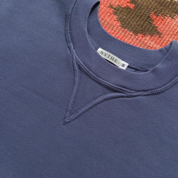 Wythe Cotton Crewneck Sweatshirt - Faded Navy