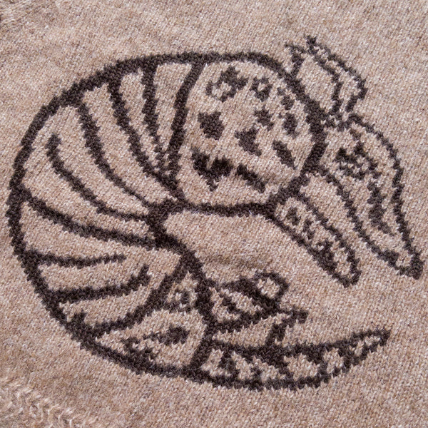 ALPACA HANDMADE COWICHAN CARDIGAN - ARMADILLO