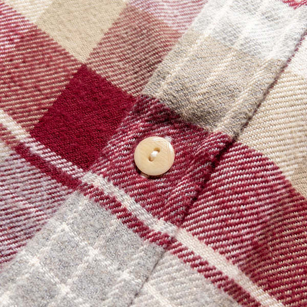 Wythe Washed Flannel Workshirt - Merlot Plaid