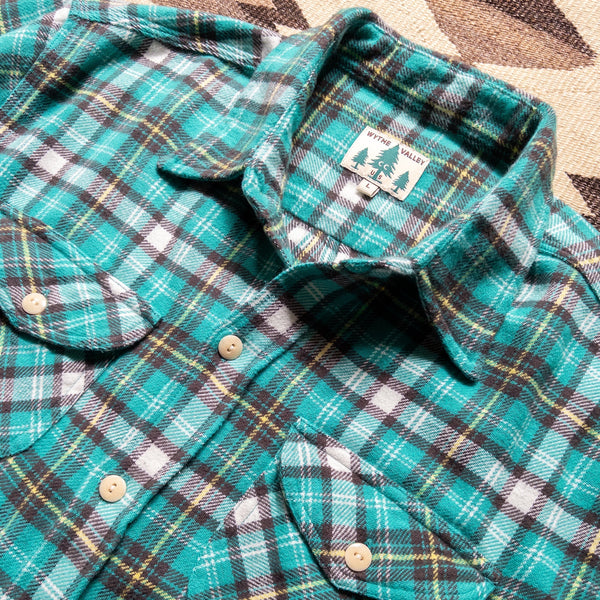 Wythe Washed Flannel Workshirt - Thousand Lakes Plaid