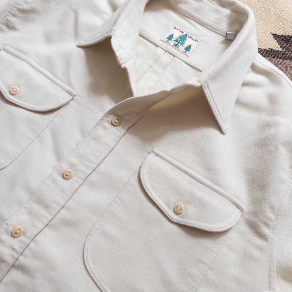 Wythe Moleskin Officer's Shirt - Alablaster