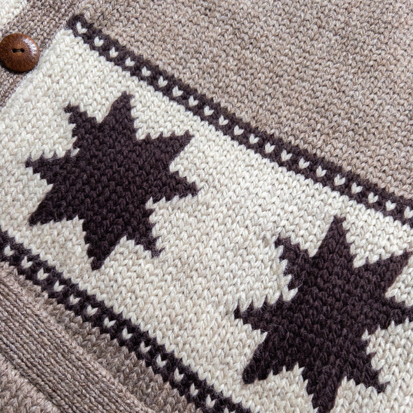 Wythe Highland Wool Valero Vest - Taupe/Cream