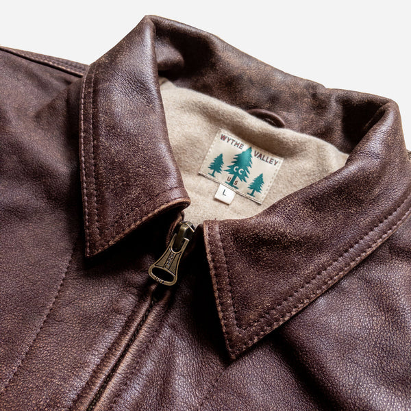Wythe Leather Buckaroo Jacket - Brown