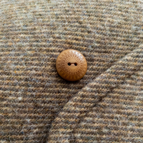 Wythe Polo Coat - Olive/Cream Alpaca Twill