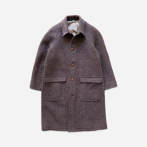 Wythe - Wythe Raglan Coat - Grey/Brown Barleycorn -  - Main Front View