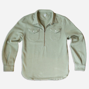 Wythe - HALF ZIP SWEATSHIRT - FADED OLIVE -  - Main Front View