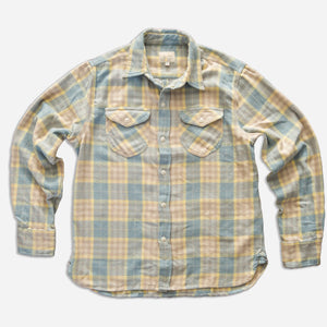 Wythe - WASHED FLANNEL WORKSHIRT - SAND DUNES -  - Main Front View