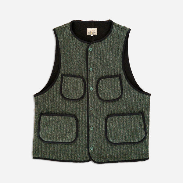 BEACHCLOTH WOOL VEST - EVERGREEN