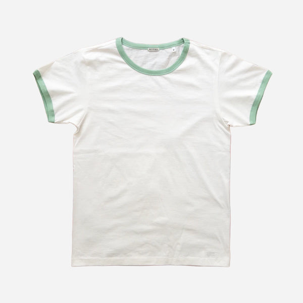 TUBULAR RINGER T-SHIRT - WHITE/CELADON