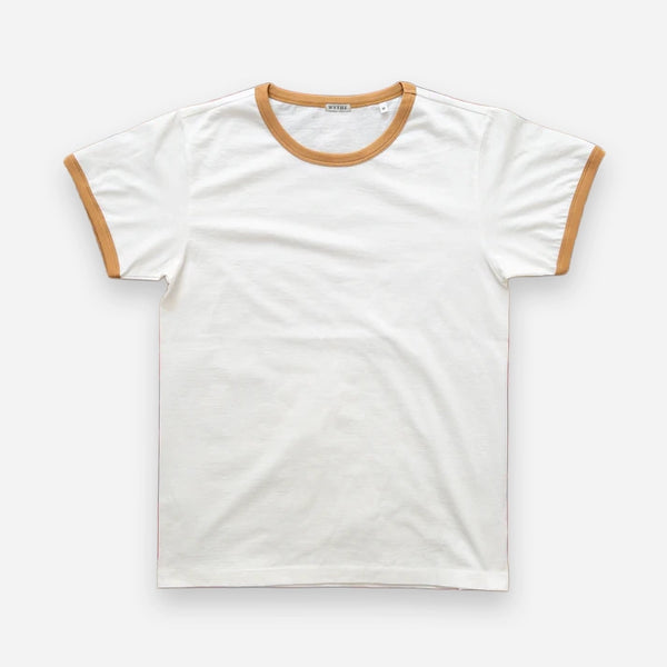 TUBULAR RINGER T-SHIRT - WHITE/APRICOT
