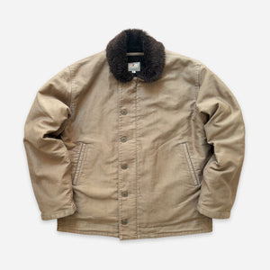 Wythe - JAPANESE CANVAS DECK JACKET - FADED OLIVE -  - Main Front View