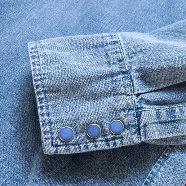DENIM PEARLSNAP SHIRT - WASHED INDIGO