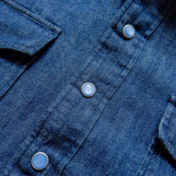 DENIM PEARLSNAP SHIRT - RINSED INDIGO