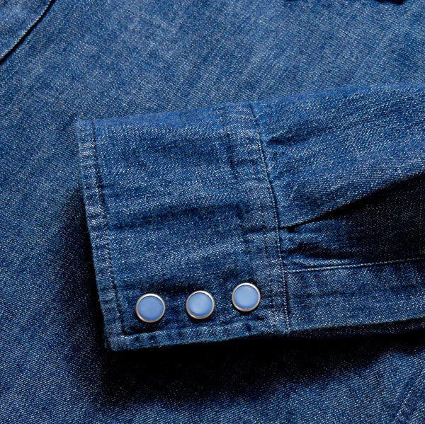 DENIM PEARLSNAP SHIRT - RINSED INDIGO