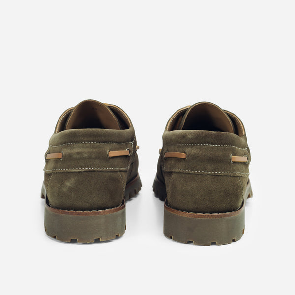 MARBLEHEAD LUG BOAT SHOE - OLIVE SUEDE