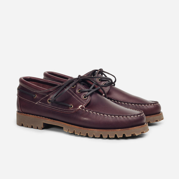 MARBLEHEAD LUG BOAT SHOE - BORDO BROWN