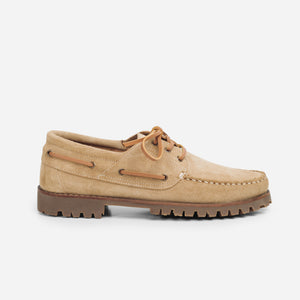 Arrow Moccasin Company - MARBLEHEAD LUG BOAT SHOE - SAND SUEDE -  - Main Front View