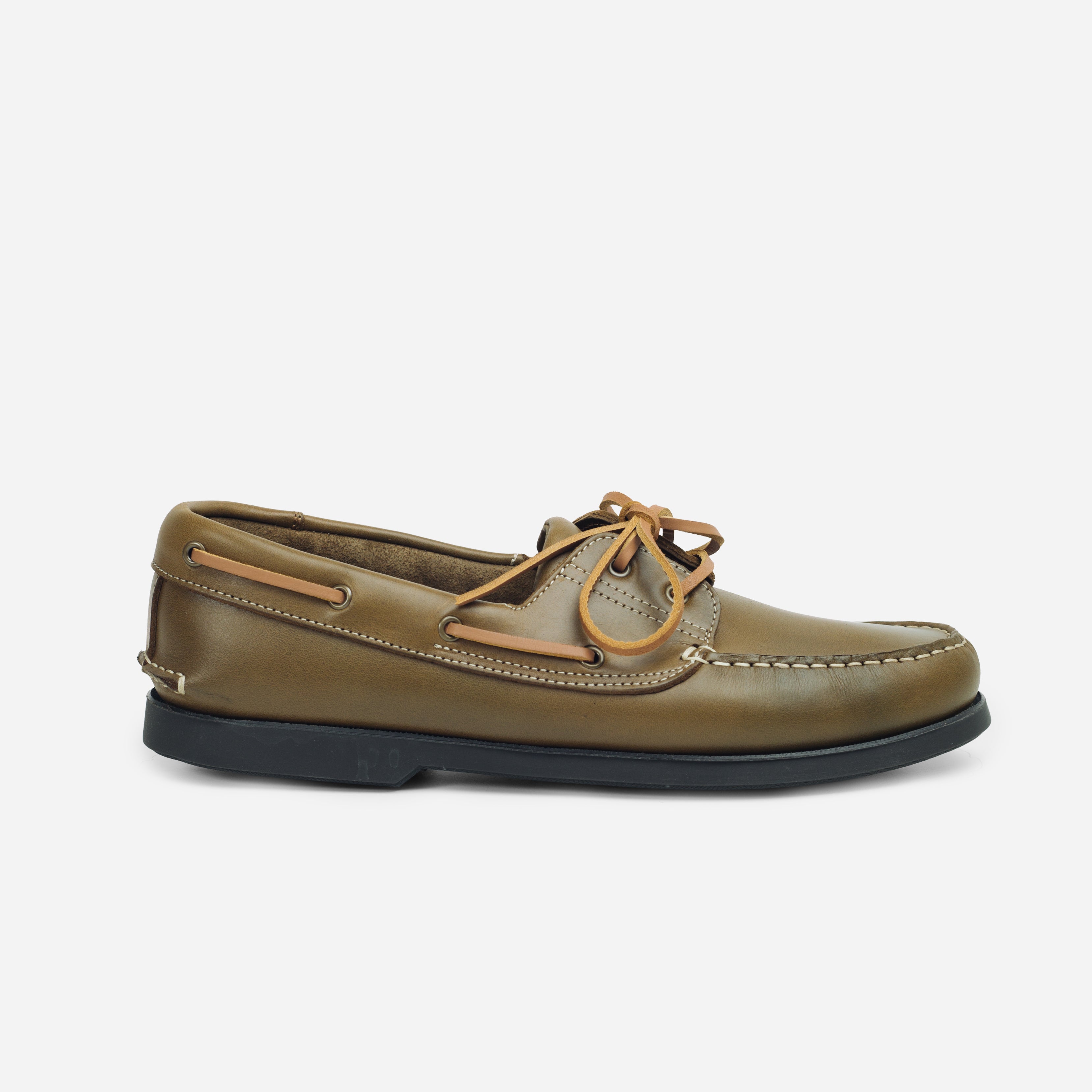 Arrow Moccasin Company Gloucester Boat Shoe - Moss - The Great Divide