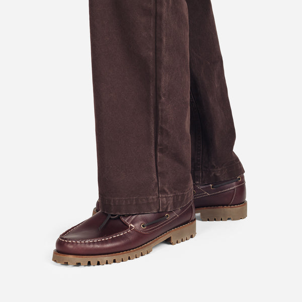 MARBLEHEAD LUG BOAT SHOE - BORDO BROWN