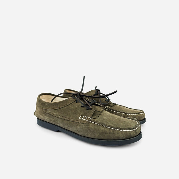 HYANNIS FRINGE MOC - OLIVE SUEDE