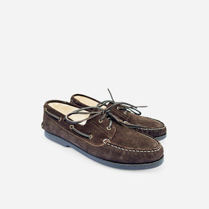 Arrow Moccasin Company - Arrow Moccasin Gloucester Boat Shoe Suede - Brown -  - Main Front View