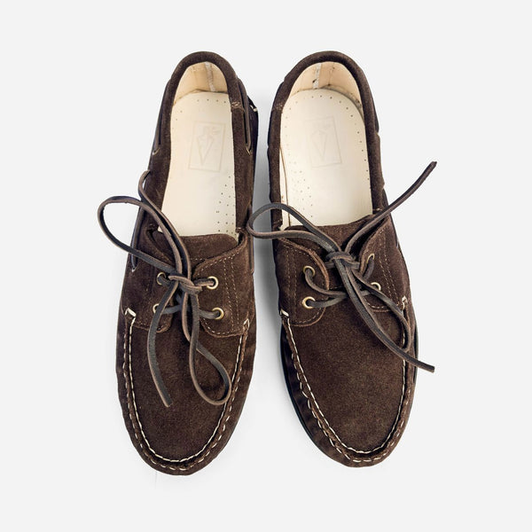 Arrow Moccasin Gloucester Boat Shoe Suede - Brown