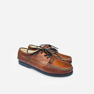 Arrow Moccasin Company - Arrow Moccasin Hyannis Fringe Moc - Pebble Whiskey -  - Main Front View