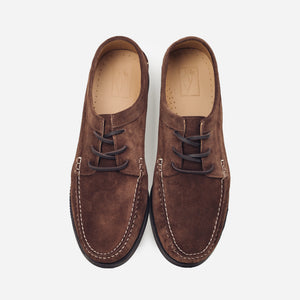 Arrow Moccasin Company - OG SUEDE BLUCHER SHOE - DARK BROWN -  - Alternative View 1